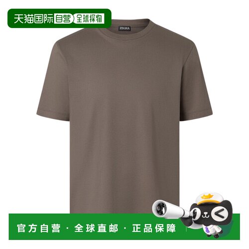 1h可退 香港直邮Z ZEGNA 男士T恤 UH335A3H771N07 SS2026 绿色 短