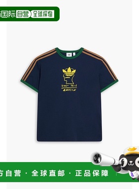 香港直邮Adidas 男士 印花棉针织T恤 JN2412CONAVY