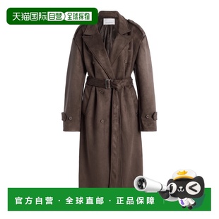 香港直邮The Frankie Shop 女士 Pembroke 仿绒面革风衣