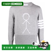 香港直邮Thom 男士 Browne 1h可退 汤姆 布朗 四条纹针织套衫 MKA