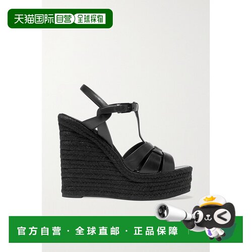 1h可退 Saint Laurent 圣罗兰 女士 TRIBUTE光滑皮革麻绳女鞋