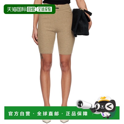 香港直邮essentials fear of god 女士 驼色 Rib Knit Biker 短裤