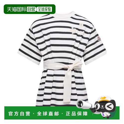 1h可退 香港直邮Moncler 条纹连衣裙 L19548I0001089AXT