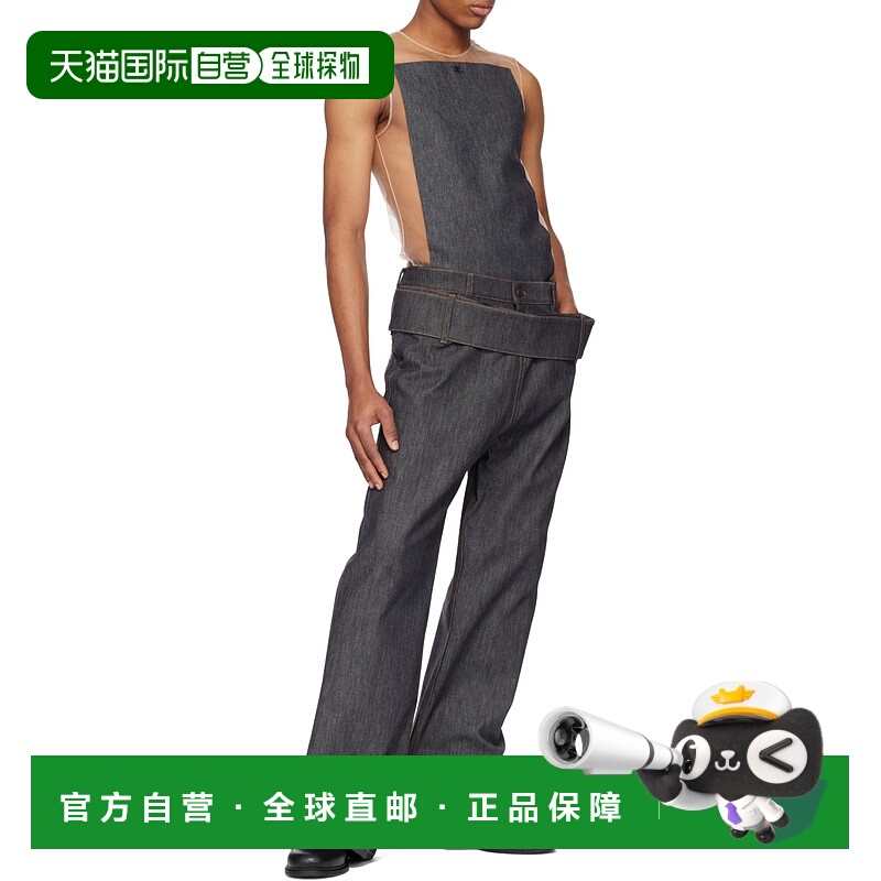 香港直邮Courreges 腰带环牛仔裤 125DPA287DE0035