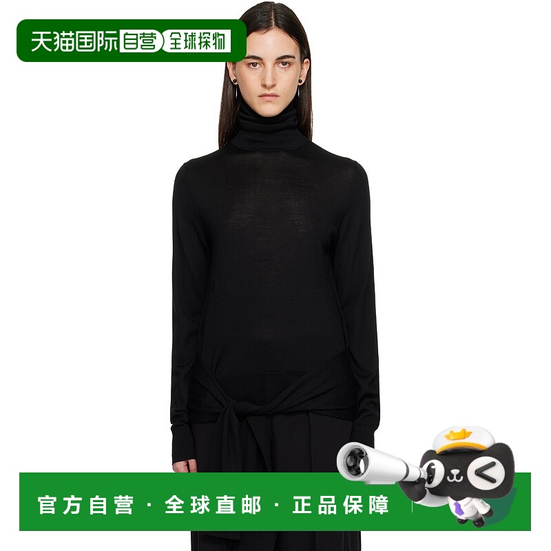 香港直邮toteme 女士 黑色 Double-Sleeve 高领毛衣 254WRT0615YA
