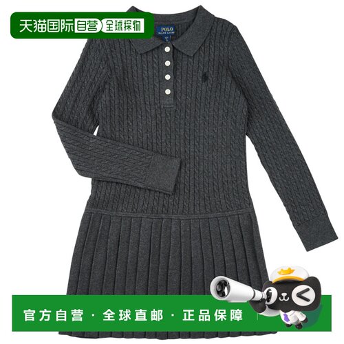 欧洲直邮Polo Ralph Lauren拉夫劳伦童装短款连衣裙SWEATER-DRESS