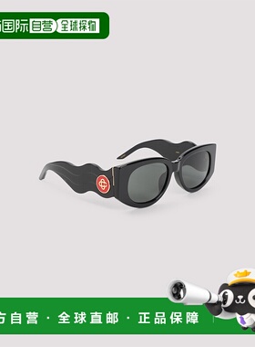 1h可退 香港直邮Casablanca 男士 金属椭圆形波浪纹太阳眼镜 EW02