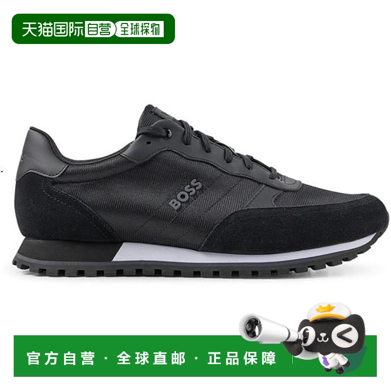 1h可退 香港直邮BOSS 波士 男士 Parkour 跑步鞋 black黑色 舒适