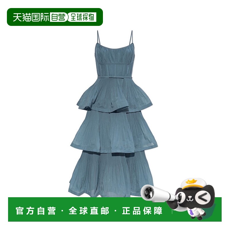 香港直邮ZIMMERMANN 女士 褶襉層疊中長洋裝 6354DC26R