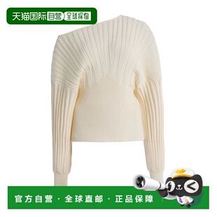 1h可退 香港直邮Balmain 巴尔曼 女士 Tube-Knit 毛衣 white白色