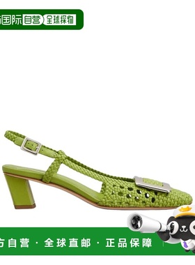 香港直邮Roger Vivier Belle Vivier 皮革露跟高跟凉鞋 RVW006431