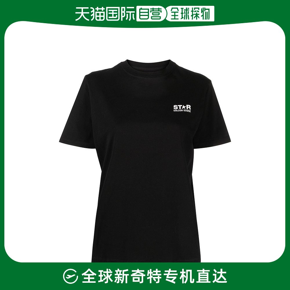 香港直邮GOLDEN GOOSE 女士Goose and Polos 金色T恤黑色T恤
