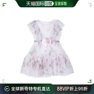 11C92736760099 香港直邮Monnalisa 花朵图案连衣裙