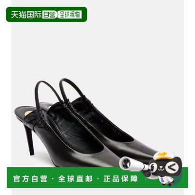 香港直邮Saint Laurent 圣罗兰 女士 Anne-Marie 75 皮质露跟浅口
