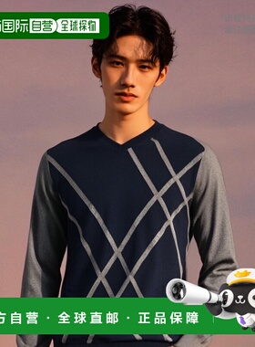 香港直邮EA7 Emporio Armani 小V领长袖针织衫 SLM02MSL01M男装