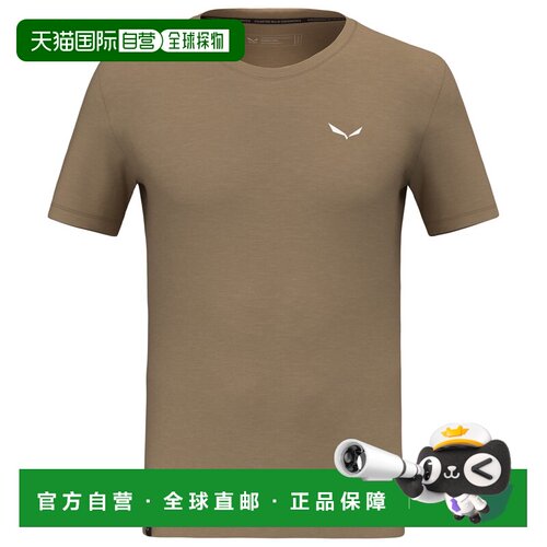 1h可退 欧洲直邮SALEWA 男士户外T恤 2163406QUICKSAND CO 驼色