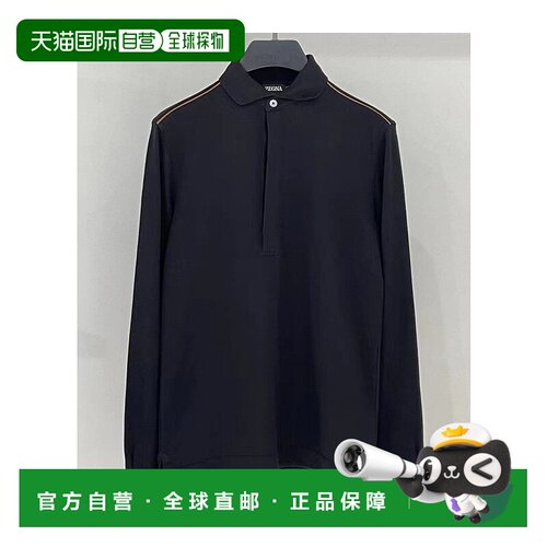 【99新未使用】香港直邮Zegna 翻领长袖Polo衫 D749UD392A7杰尼亚