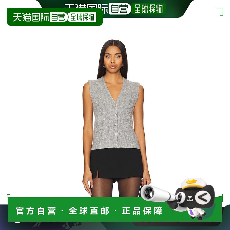 1h可退 香港直邮VINCE 女士 麻花扭纹系扣背心 V067479668