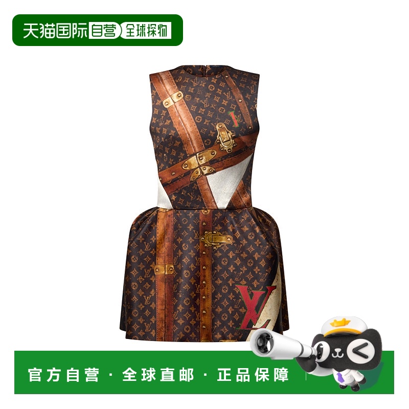 欧洲直邮LOUIS VUITTON(路易威登)LV Trunk 百褶连衣裙