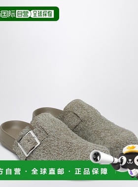 1h可退 香港直邮LOEWE 罗意威 男士 Ease 搭扣绿色凉拖(卡其色) M