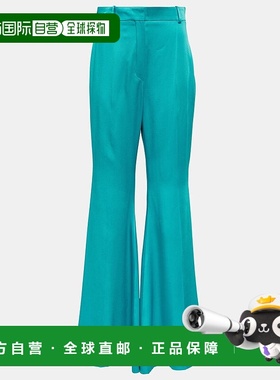 香港直邮Nina Ricci 莲娜丽姿 女士 高腰缎面喇叭长裤 000664