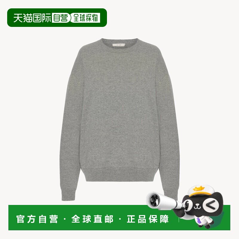 自营欧洲直邮THE ROW Leora女士灰色羊绒套头衫