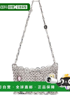 1h可退 香港直邮Rabanne 女士 银色 1969 Nano 单肩包 26PSS0127M
