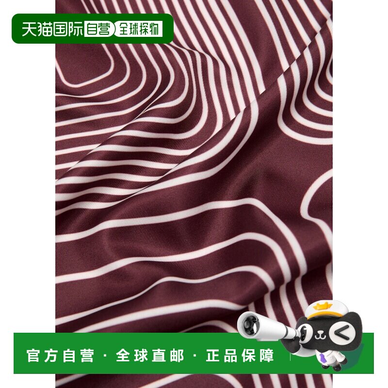 自营欧洲直邮Mango芒果 女士红色格子缎面手帕