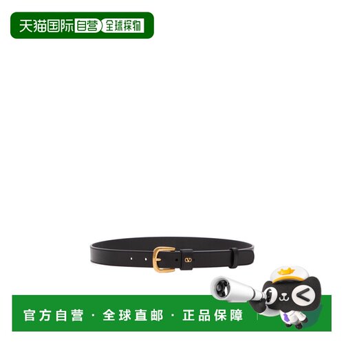 1h可退 香港直邮VALENTINO 女士腰带 WT0SM1PPU0NO CO 黑色 徽标