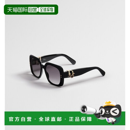 自营欧洲直邮Dior迪奥  Oblique S1I女士黑色醋酸酯方形太阳镜