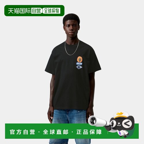 自营欧洲直邮Carhartt WIP Stacked Grapes男士黑色有机棉印花短T