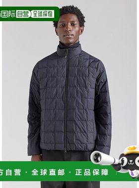 自营欧洲直邮Pyrenex Grid 黑色男士轻便羽绒服