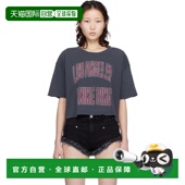 A081 女士 香港直邮ANINE 1h可退 Cropped BING Johnny 恤 灰色