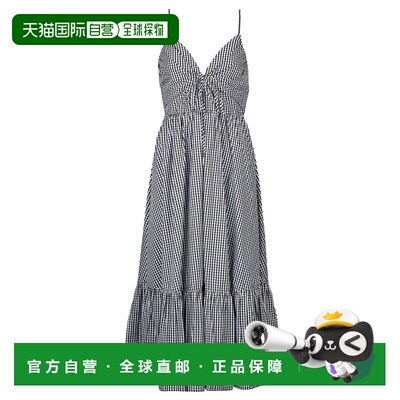 欧洲直邮MICHAEL Michael Kors衣服女长款连衣裙多彩GINGHAM MIDI