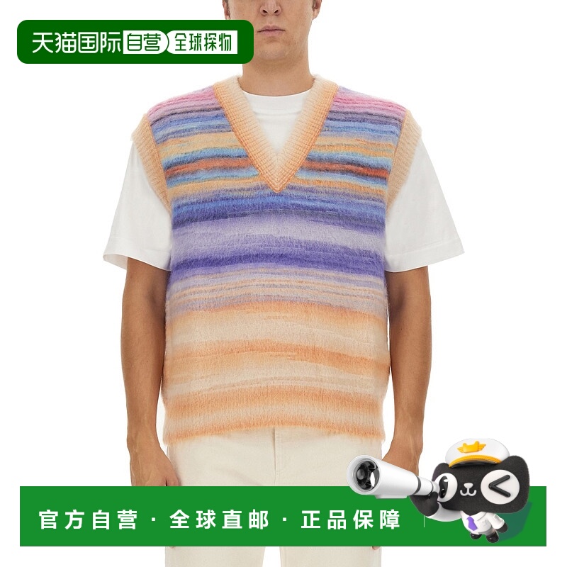 1h可退 香港直邮MISSONI 米索尼 男士 条纹针织背心 US23WN01BK02