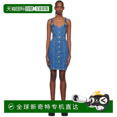 香港直邮Moschino莫斯奇诺女士蓝色 Teddy Buttons连衣裙 231