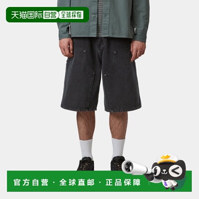 自营欧洲直邮Carhartt WIP OG Double Knee男士黑色棉质工装短裤