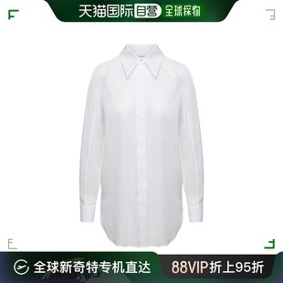 白色长款 香港直邮Alberta 女士 棉质欧根纱衬衫 Ferretti A022701