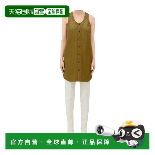 香港直邮Bottega Veneta 编织皮革连衣裙 817011V2JG0