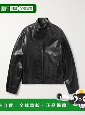 1h可退 香港直邮YVES SALOMON 男士 皮革夹克 26W26WHV20565CUVEC