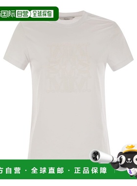 1h可退 香港直邮MaxMara 麦斯玛拉 女士 Giovane 標誌刺繡圓領 T