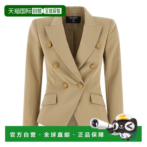 1h可退 香港直邮BALMAIN 女士西服 GF1SI505CG430AN SS2026 卡其