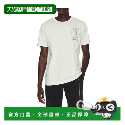 香港直邮off-white 男士 双箭号修身T恤 44MAA027S26J003332