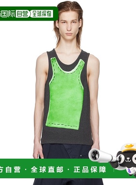 1h可退 香港直邮J.W. Anderson 男士 灰色 Trompe L'Oeil 背心 JO