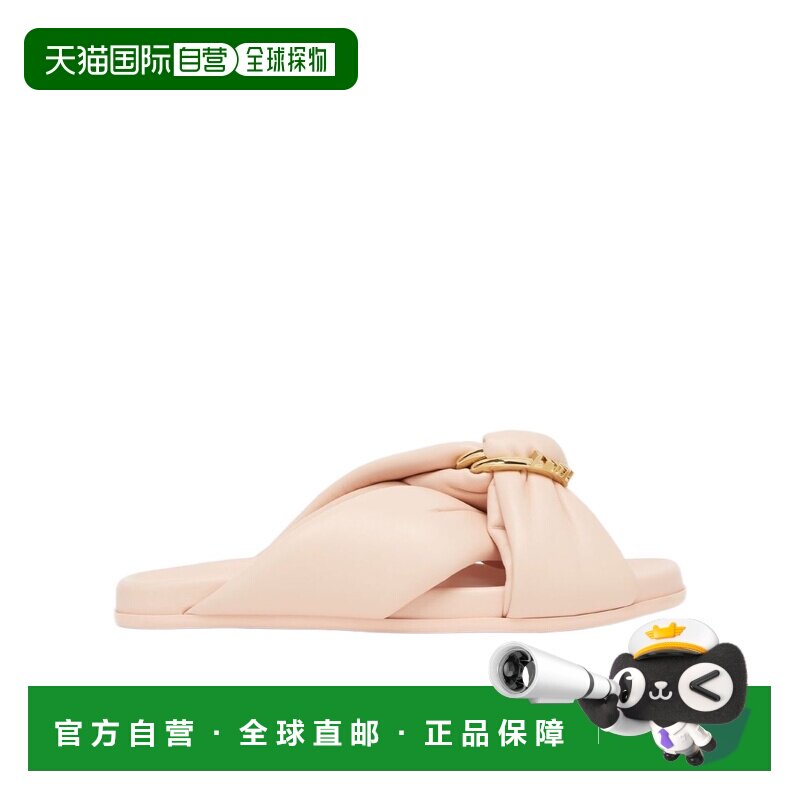香港直邮Fendi 粉色皮凉拖 8X8645NBA厚底拖鞋