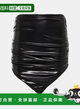 1h可退 香港直邮The Attico 女士 Hatty 褶皱针织迷你半身裙