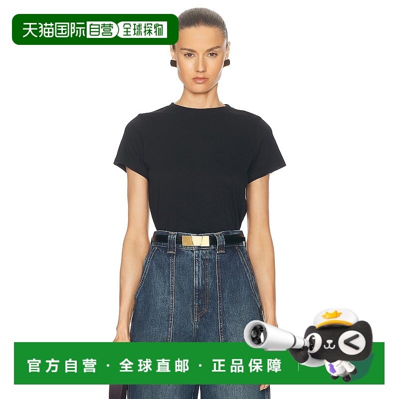 1h可退 香港直邮KHAITE 女士 Samson T恤衬衫 2348138 black黑色,女装/女士精品,T恤,淘宝优惠券,粉丝福利购,淘宝优惠卷