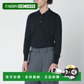 香港直邮John Smedley 男士 1h可退 黑色羊毛Polo衫 DORSET