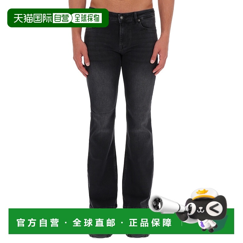 香港直邮versace 范思哲 男士 NUMBER 修身拼凑牛仔裤 79GAB511CD