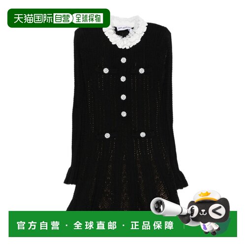 Self-Portrait 花朵饰边针织迷你连衣裙 AW26100S 【付后1h可退】